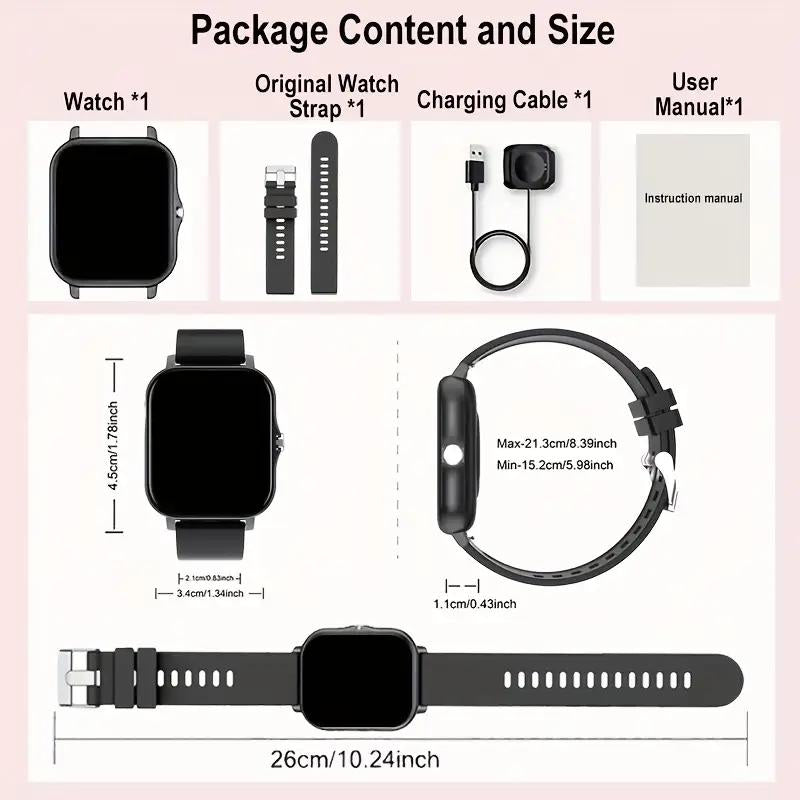 Smart Watch, Wireless Talking/Dialing, Multi-Sport Mode, Call Reminder and Rejection, SMS Reminder, Message Reminder, Various APP Reminders, Multi-Function Display, HD Screen, Gifts, Multiple Colors Alloy Charging Pink Smartphone Usb Wearable Rechargeable